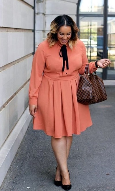 Fit And Flare Dress For Plus Size Women