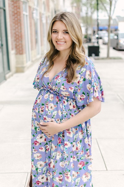 Floral Maternity Dress For Ladies