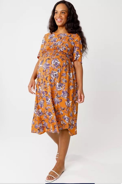 Floral Printed Summer Dress For Pregnant Women