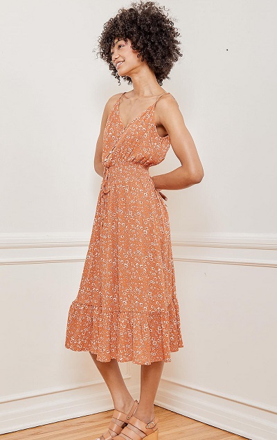 Floral print dress for ladies
