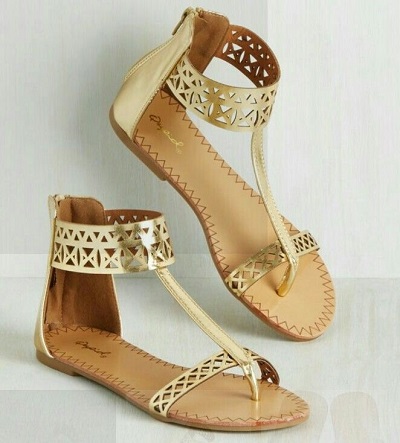 Golden Ankle Strap with Sandal