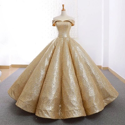 Off Shoulder Princess Gown Design