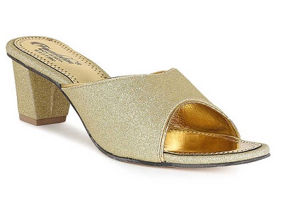Peep toe gold sandal design