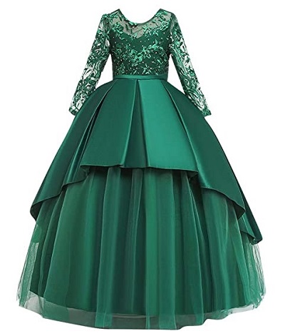 Pleated Ball Gown Styles Baby Girl Dress Design