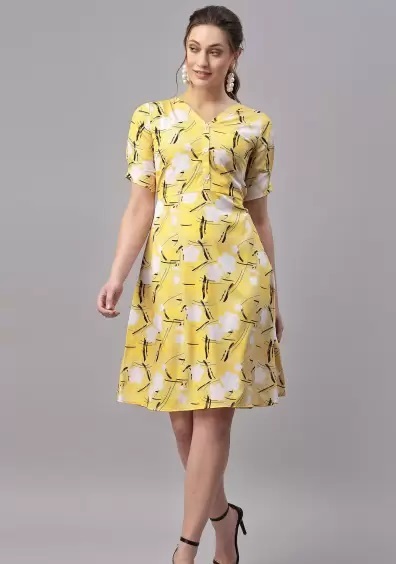 Shift dress with floral print