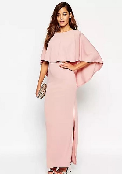 Shoulder High Low Cape With Side Slit