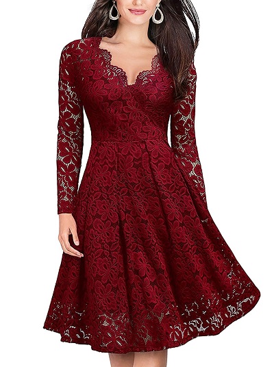 Skater Lace Dress For Ladies