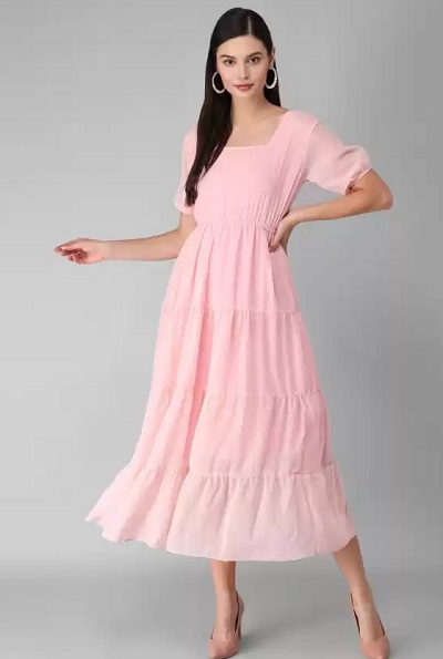 Tiered Georgette dress for women