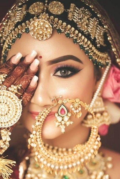 Bridal Nose Ring With Heavy Hoop