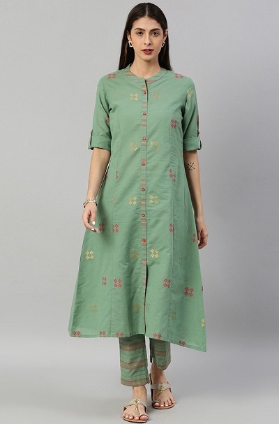 Cotton Printed Kurti Pant Set