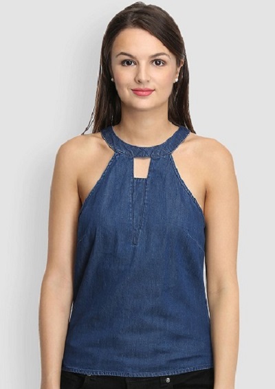 Denim halter style top pattern