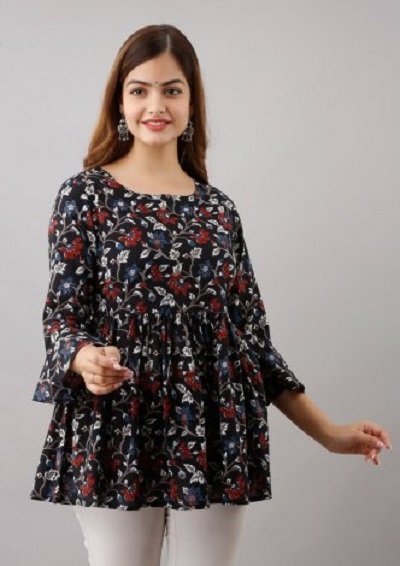 Floral Printed Tunic Style Top