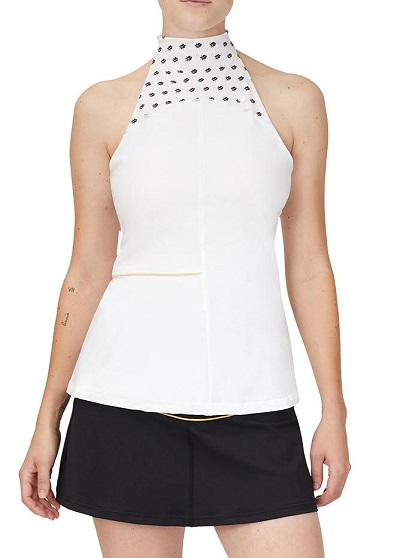 High Neck Tennis Halter Style Top