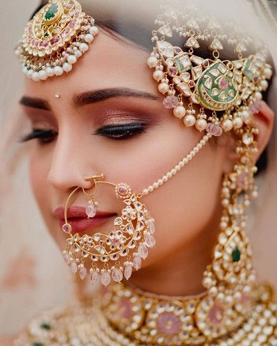Kundan Studded Elegant Bridal Nose Pin Design