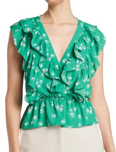 Peplum Top In Mint Green Color