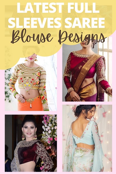 latest full sleeves saree blouse designs