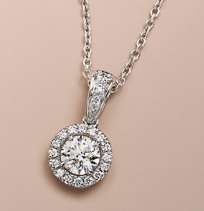 Circular Solitaire Diamond Pendant Design