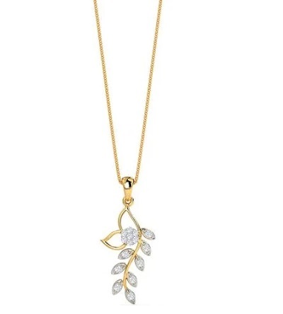 Quick Pattern Diamond Pendant Thin Chain Design