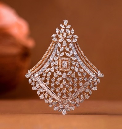 Gold Unique Diamond Pendant Design
