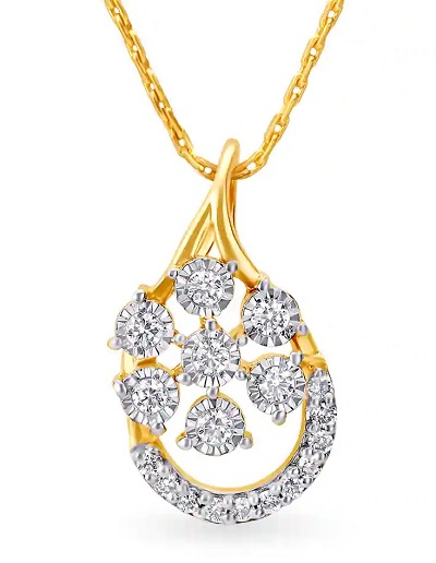 Tear Drop Circular Diamond Pendant Pattern