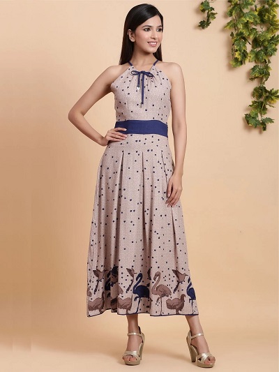 Kurti Dress with Halter Neck