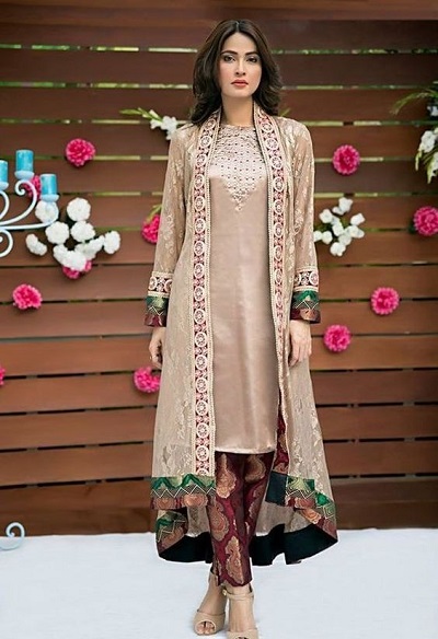 Long Outer Layered Double Layered Party Wear Kurta