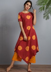 Cotton Dye Kurti Set