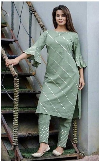 Casual Wear Simple Kurti Trouser Set