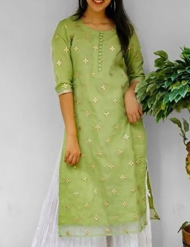 gota patti kurti designs