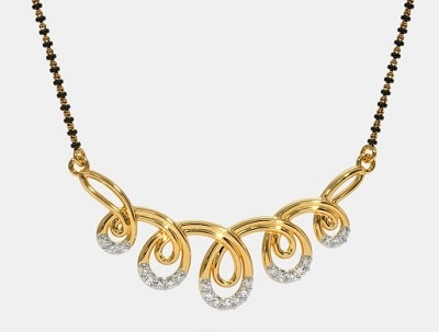 Gold And Diamond Light Mangalsutra