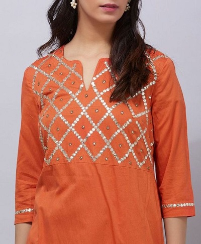 Gota Patti Work Stylish Kurti