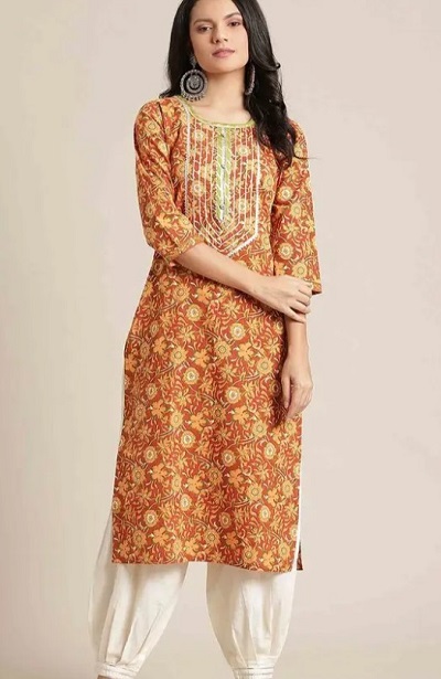 Kurta Salwar with Gota Embellishment