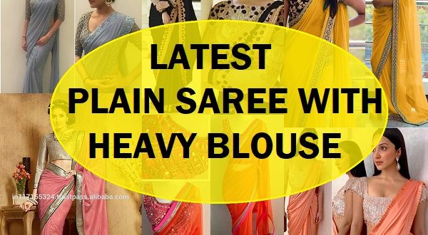 New Best trending designer green color simple saree.