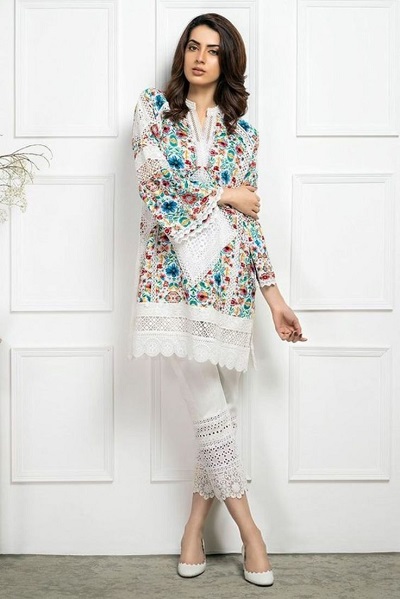 Multi Colored Short Lace Kurti