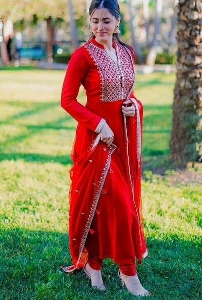 Red Gota Work Salwar Suit Dupatta Set