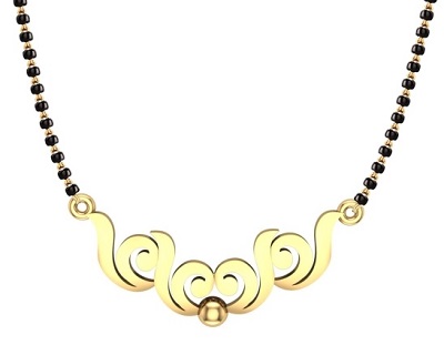 Thin And Short Gold Mangalsutra