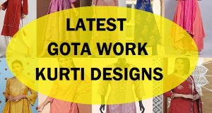 gota work kurti designs