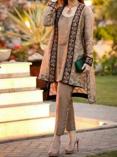 A-Line Jacket With Shorts Kurti