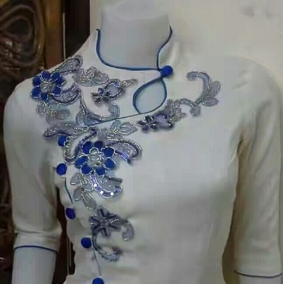 Chinese Half Collar Inspired Kurti Design