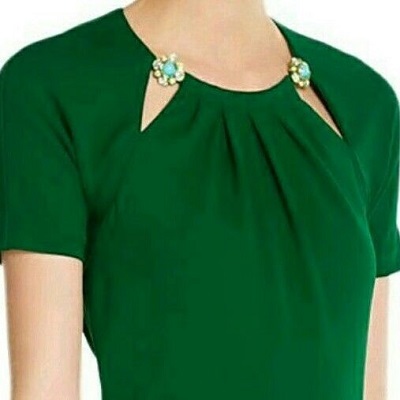 Double Keyhole Pleated Kurti Neck