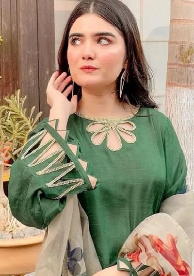 Floral Cutwork Inspired Kurti Neck