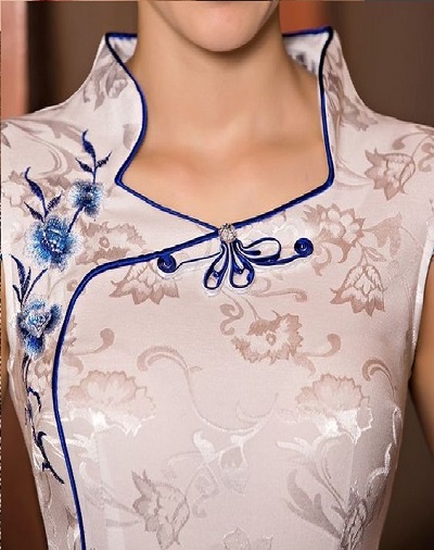 Kimono Style Half Collar Kurti Neck Design