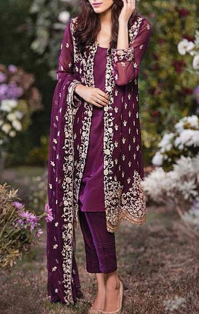 Satin Short Kurta with Net Embroidered Jacket