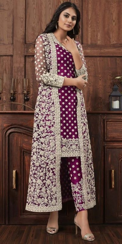 KURTI PANT SET WITH JACKET  Mai Nakharali