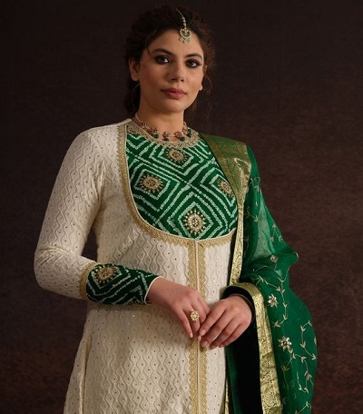 Yoke Pattern Bhandhej Kurti