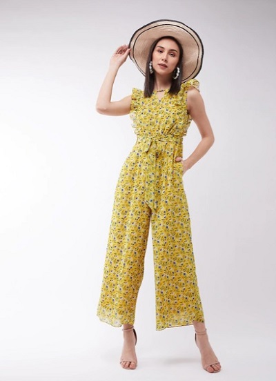 Georgette Ruffled Jumpsuit For Summers