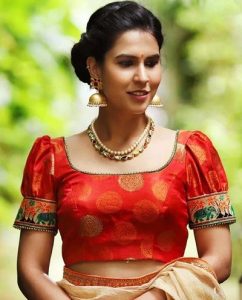 Latest 40 Puff Sleeves Saree Blouse Designs (2022) - Tips and Beauty