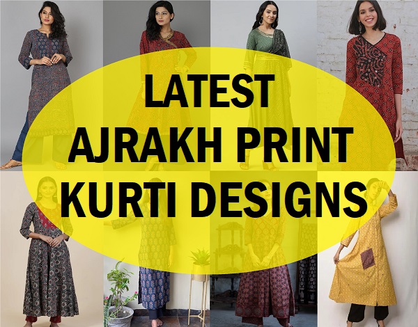 AJRAKH PRINT KURTI DESIGNS