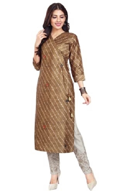 Angrakha Kurti Trouser Set