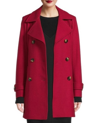 Autumn Maroon Woolen Coat